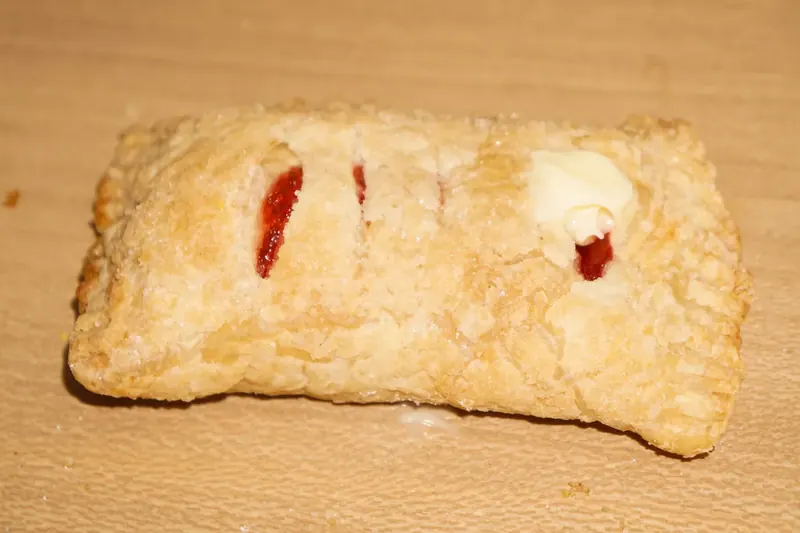Strawberry empanada with a flaky crust